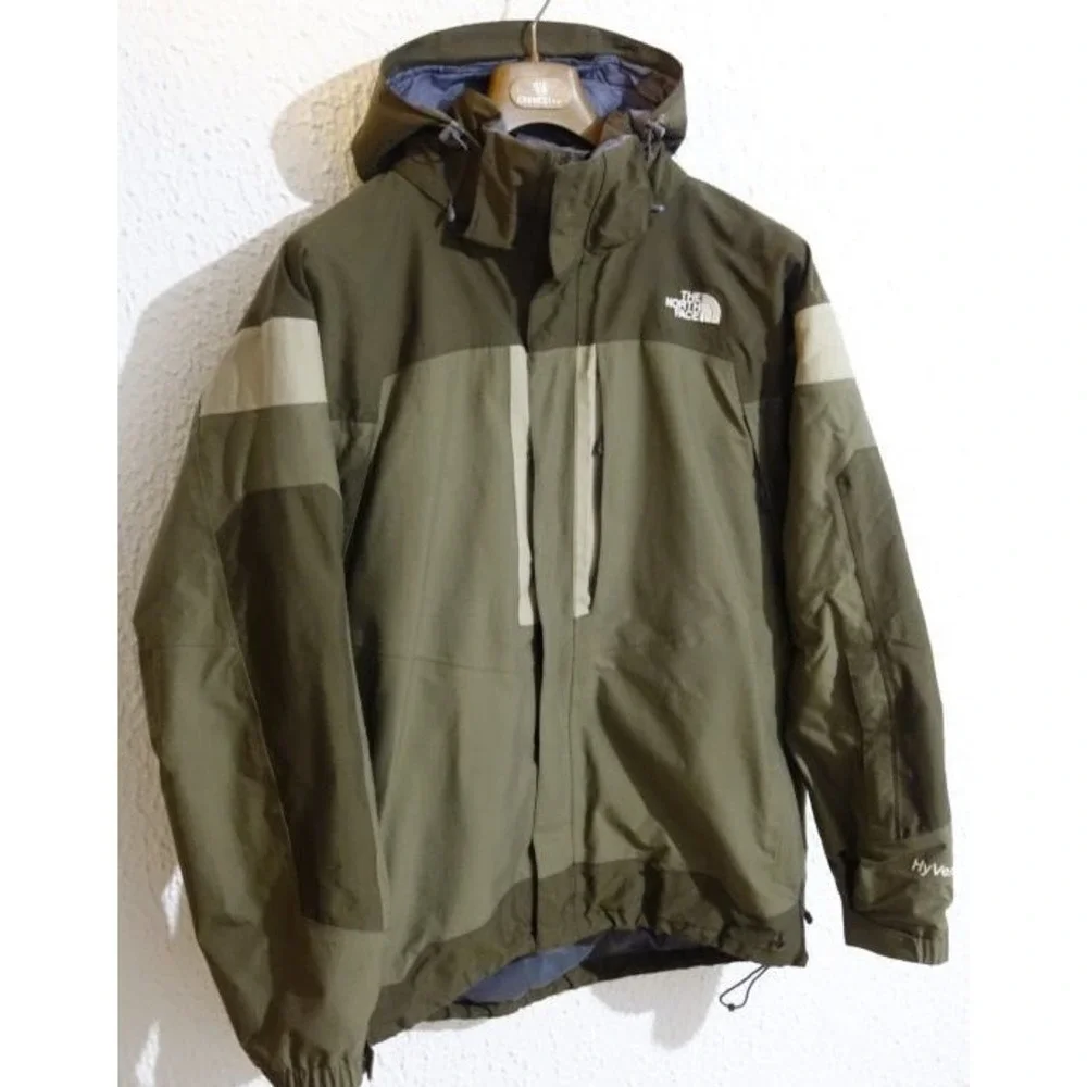 The North Face Army Olive Green Hooded 3-in-1 Jacket size XL Mens Ski a4